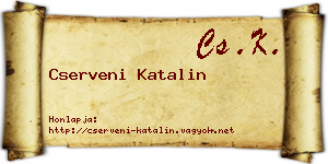 Cserveni Katalin névjegykártya