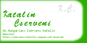 katalin cserveni business card